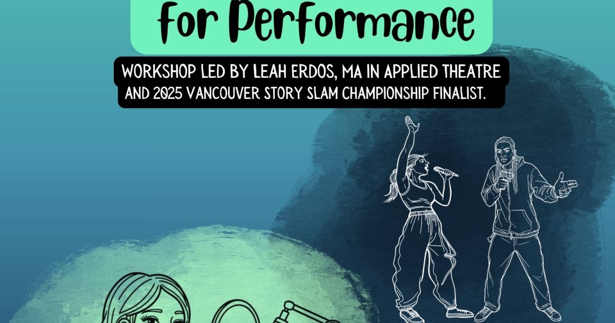 Story Slam & Story Writing for Performance