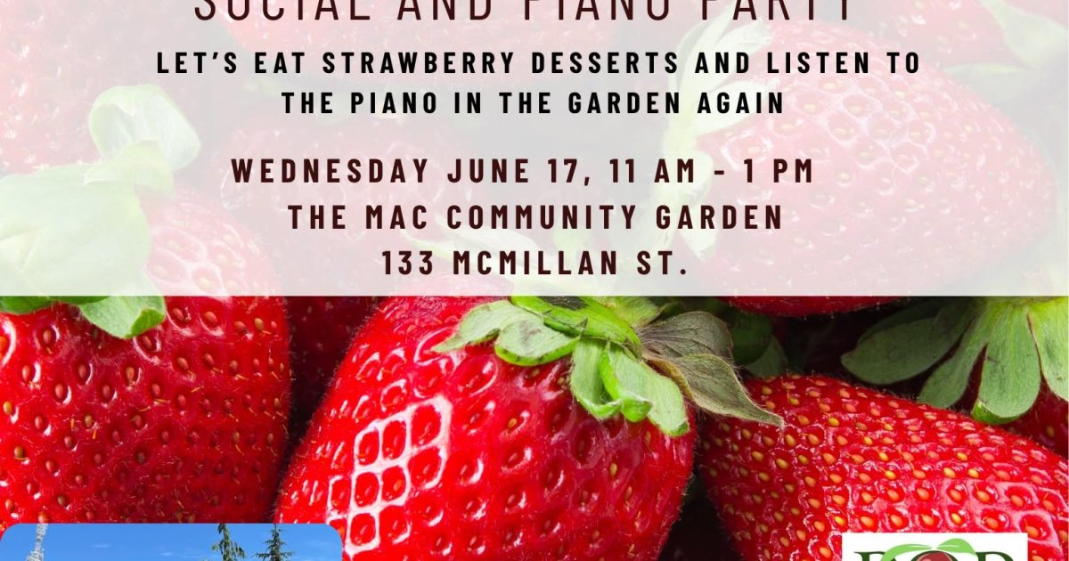 Strawberry Social and Piano Party in the Garden