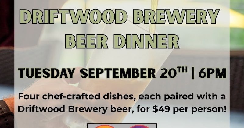 Driftwood Brewery Beer Dinner