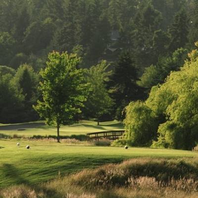 Lush greenery at the Fairwinds Golf Club golf course in Nanoose Bay.
