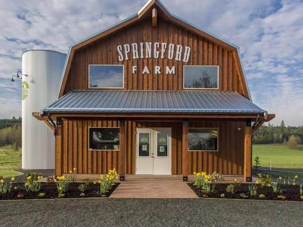 Exterior of springford farm in Parksville Nanoose Bay BC