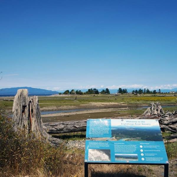 An information sign at Englishman River Estuary