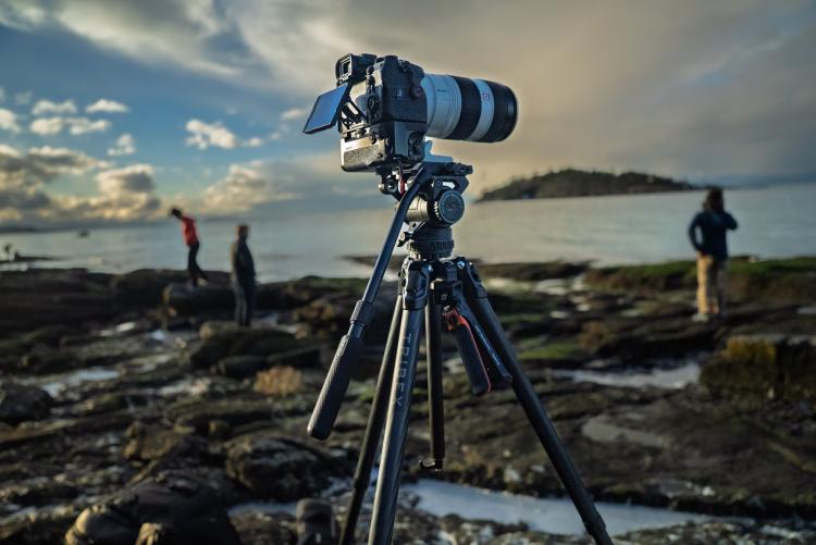 A camera set up to catch images of the herring spawn in Nanoose Bay, BC