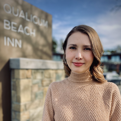 Photo of the Qualicum Beach Inn's General Manager, Irina Ciumac