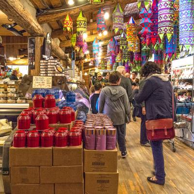 People shopping for a variety of items at Coombs Market