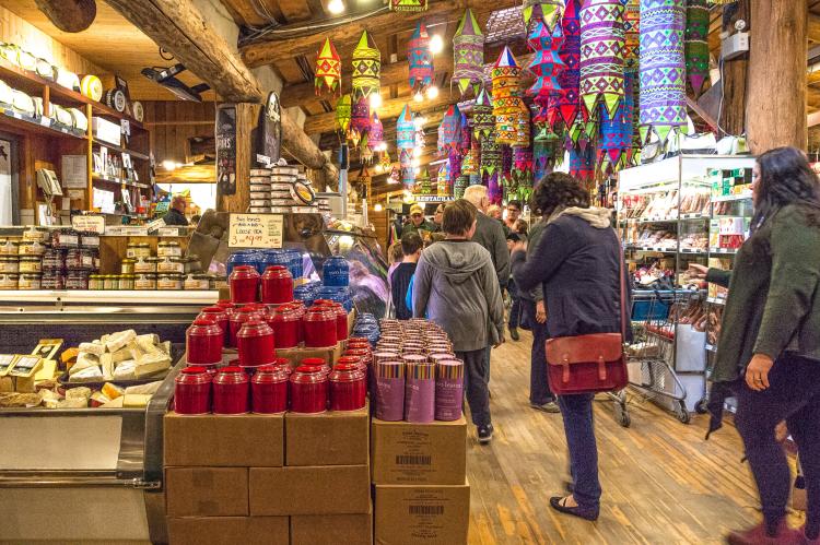 People shopping for a variety of items at Coombs Market