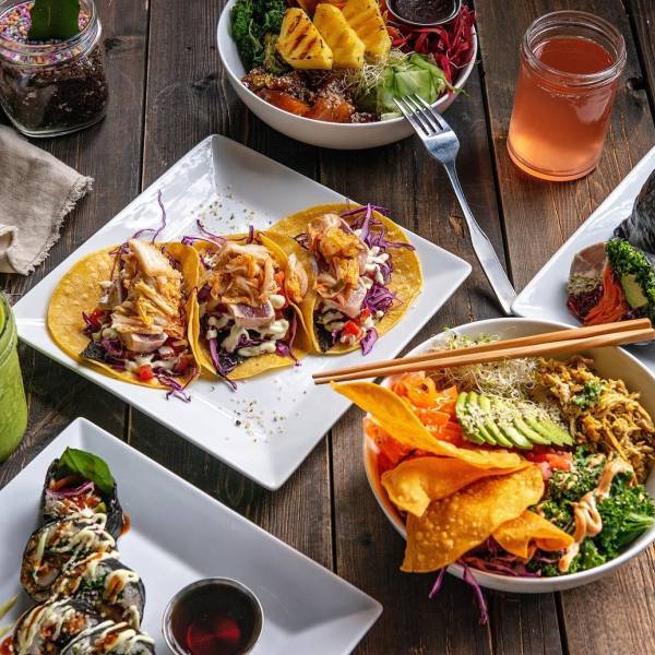 A variety of specialty bowls from Realm Food Co, Parksville, - Image:  @realmfoodco